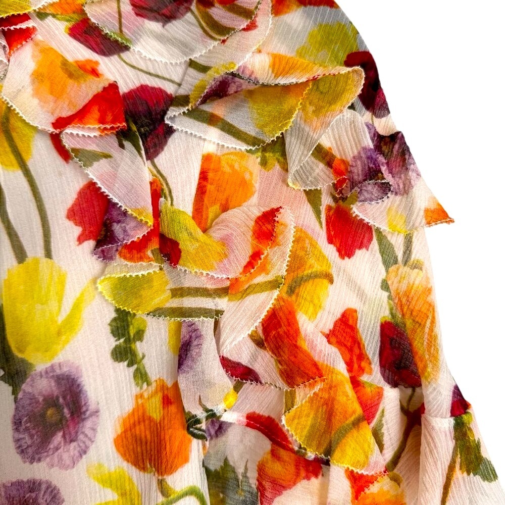 JASON WU COLLECTION silk top Floral Print SILK $795 - Picture 4 of 6